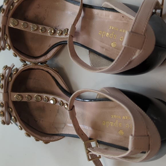 KATE SPADE NEW YORK Becca Jewelled T-Strap Ballerina Flat Size 8.5 Retail $500 - Picture 7 of 8